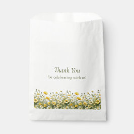 Boho黄色のワイルドフラワー、オリーブありがとうござ結婚う フェイバーバッグ