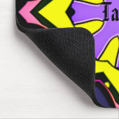 Boho黄色、紫、青、ピンクのデザイン。 マウスパッド (コーナー)