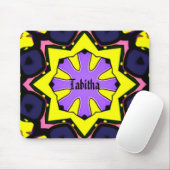 Boho黄色、紫、青、ピンクのデザイン。 マウスパッド (マウス)