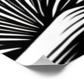 Boho黒ミニマル白の風景 ポスター (角)