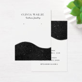 Boho黒モダンと白のイヤリングディスプレイカード (デスク)