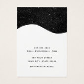 Boho黒モダンと白のイヤリングディスプレイカード (裏面)