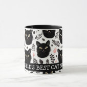 Boho黒猫と離れ猫母 マグカップ (中央)