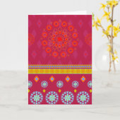 BOHO1マンダラ – グリーティングカード (黄色い花)