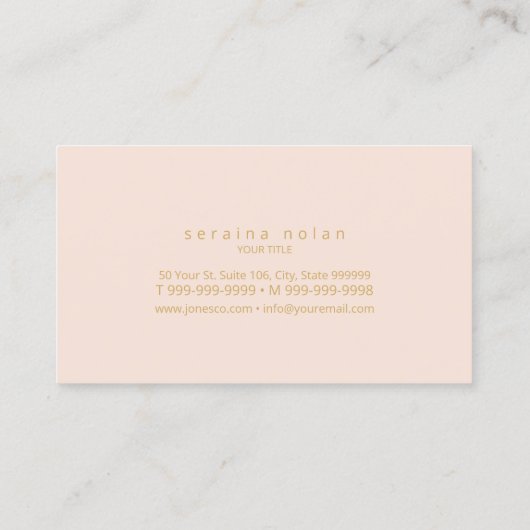 Boho きらめく Gemsのバラ金ゴールドID1035 名刺 (裏面)