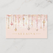 Boho きらめく Gemsのバラ金ゴールドID1035 名刺 (正面)