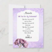 BOHO エレガンス！私のブライズメイドになってくれますか？カード 招待状 (正面)