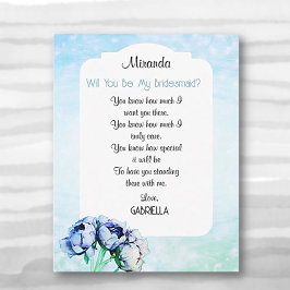 BOHO エレガンス！私のブライズメイドになってくれますか？カード 招待状