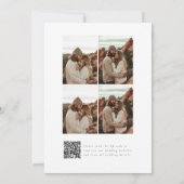 Boho エレガント Script QRコード写真バジェット結婚ズ 招待状 (裏面)