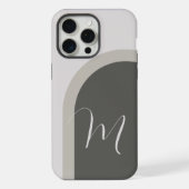 Boho スタイリッシュ ArchとScript Monogram iPhoneケース (裏面)