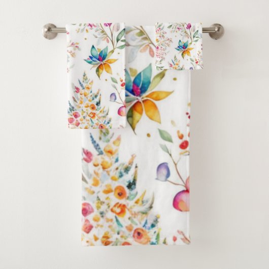 Boho,トレンディー,水彩,シック,パステルモダンホテル バスタオルセット (インサイチュ)