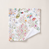 Boho,トレンディー,水彩,シック,パステルモダンホテル バスタオルセット (ウォッシュタオル)