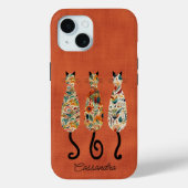 Boho パターン(の模様が)ある Three Cats Case-Mate iPhoneケース (裏面)