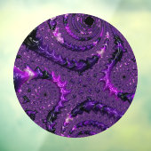 Boho ファンキー Purpleデジはっきりしたタル抽象芸術フラクタル ウィンドウサイン (シート3)