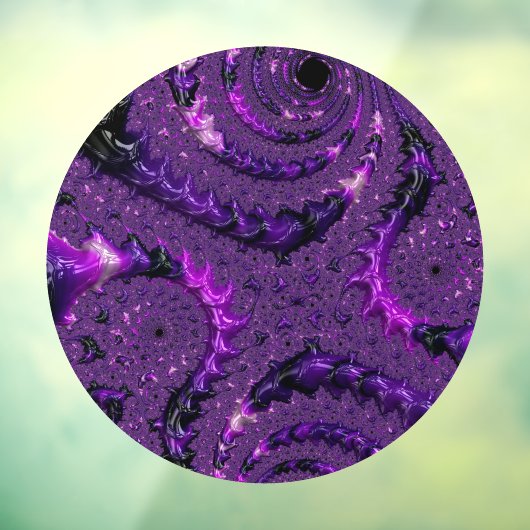 Boho ファンキー Purpleデジはっきりしたタル抽象芸術フラクタル ウィンドウサイン (シート3)