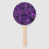 Boho ファンキー Purpleデジはっきりしたタル抽象芸術フラクタル ハンドファン (裏面)