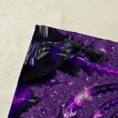 Boho ファンキー Purpleデジはっきりしたタル抽象芸術フラクタル ビーチタオル (インサイチュ)