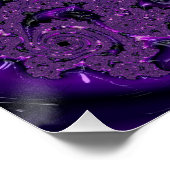 Boho ファンキー Purpleデジはっきりしたタル抽象芸術フラクタル ポスター (コーナー)