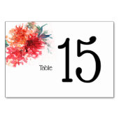 BOHO フラワーテーブルナンバー - カスタムパーソナライズ テーブルナンバー (裏面)