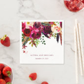 Boho フローラル | ウェディング スタンダードカクテルナプキン (インサイチュ)