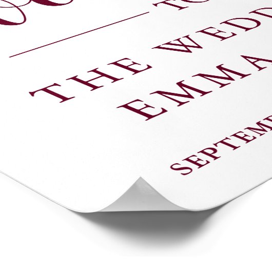 Boho フローラル |結婚の案内記号 ポスター (角)