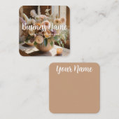 Boho フローラル | 美学 | シック | 名刺 (正面/裏面)