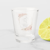 Boho フローラル | Terracotta結婚式の日付を保存 ショットグラス (裏面)