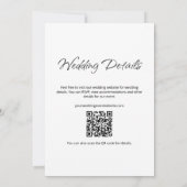 Boho モダンカジュアル写真ミニマ結婚リスト 招待状 (裏面)