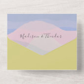 Boho モダンカラフル写結婚真 オールインワン招待状 (裏面)