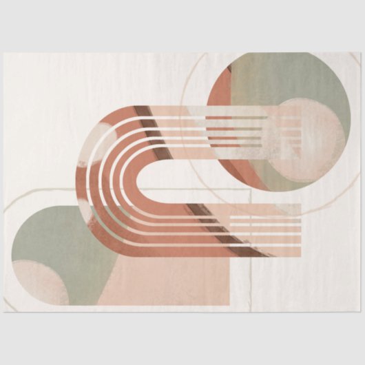 BOHO モダンレインボー幾何オーガニック分離 薄葉紙 (正面)