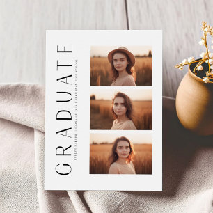 Boho モダン 4エレガント写真卒業パーティー 招待状