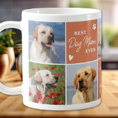 Boho モダン 7 Photo Collage パーソナライズされた DOG MOM コーヒーマグカップ