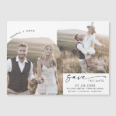 Boho モダン Arch 2 Photo Save the Date マグネット招待状 (正面)