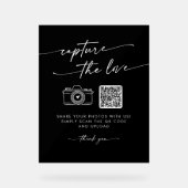 Boho モダン Black Capture the Love 結婚's アクリルサイン (正面)