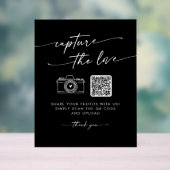 Boho モダン Black Capture the Love 結婚's アクリルサイン (ニュートラル)