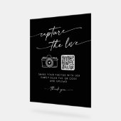 Boho モダン Black Capture the Love 結婚's アクリルサイン (傾斜)