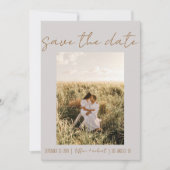 Boho モダン Gray One写真Save The Date セーブザデート (正面)