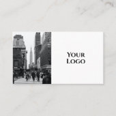 Boho モダン QRコード白黒(写真付) 名刺 (正面)