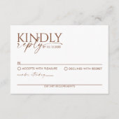 Boho モダン RSVPのエンク結婚ロージャカード エンクロージャーカード (正面)