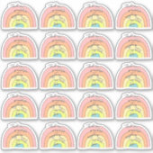 Boho 感謝してい Rainbowを応援しよう シール (正面)
