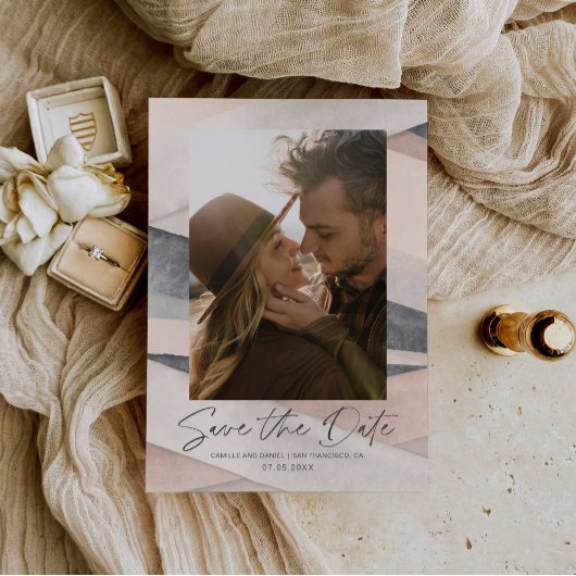 Boho 救 To Dateフォトカード 招待状