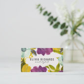 Boho 水彩フラワー | フローラル名刺 名刺 (スタンド正面)