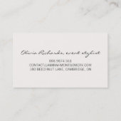 Boho 水彩フラワー | フローラル名刺 名刺 (裏面)