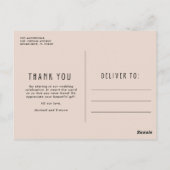 Boho 結婚さんの3枚コラージュありがとう ポストカード (裏面)