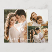 Boho 結婚さんの3枚コラージュありがとう ポストカード (正面)