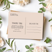 Boho 結婚さんの3枚コラージュありがとう ポストカード