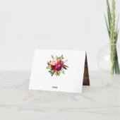 Boho〔雄ジカの〕枝角素朴フローラありがとう サンキューカード (裏面)