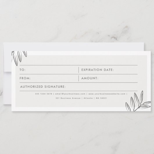 Boho 離れBusiness Logo商品券 (正面)