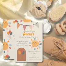 Boho 1歳の誕生日おめでとうパーティー "太陽の1周"