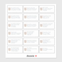 Boho 18個人名住所結婚のゲスト シール